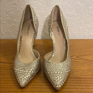 Gianni Bini Gold Crystal Heels